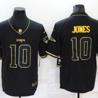 Men's New England Patriots #10 Mac Jones Black Gold 2020 Salute To Service Stitched NFL Nike Limited Jersey