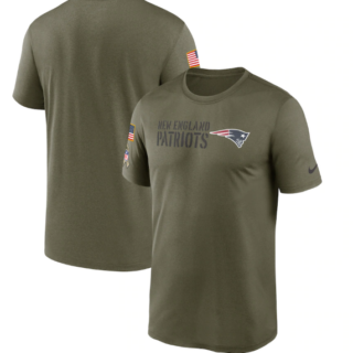 Men's New England Patriots Olive 2022 Salute To Service Legend Team T-Shirt