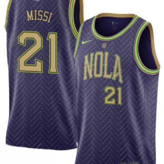 Men's New Orleans Pelicans #21 Yves Missi Purple 2024-25 City Ediiton Stitched Basketball Jersey