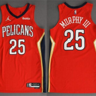 Men's New Orleans Pelicans #25 Trey Murphy III 2022 Red Statement Edition Stitched Jersey