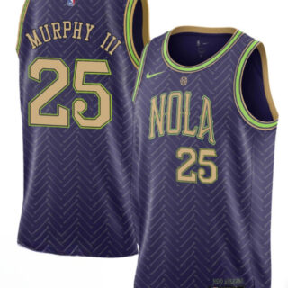 Men's New Orleans Pelicans #25 Trey Murphy III Purple 2024-25 City Ediiton Stitched Basketball Jersey