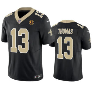 Men's New Orleans Saints #13 Michael Thomas Black 2023 F.U.S.E. With John Madden Patch Vapor Limited Stitched Football Jersey