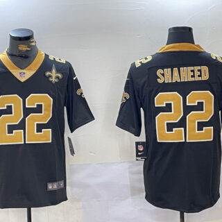 Men's New Orleans Saints #22 Rashid Shaheed Black Vapor Limited Stitched Football Jerseys