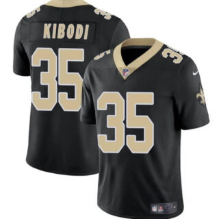 Men's New Orleans Saints #35 Jacob Kibodi Black Vapor Limited Stitched Football Jersey