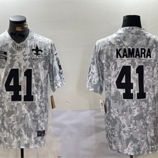 Men's New Orleans Saints #41 Alvin Kamara 2024 F.U.S.E Arctic Camo Salute To Service Limited Stitched Football Jersey