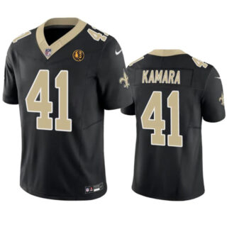 Men's New Orleans Saints #41 Alvin Kamara White 2023 F.U.S.E. With John Madden Patch Vapor Limited Stitched Football Jersey