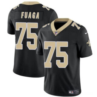 Men's New Orleans Saints #75 Taliese Fuaga Black 2024 Draft2024 Draft Vapor Limited Stitched Football Jersey