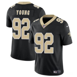 Men's New Orleans Saints #92 Chase Young Black Vapor Limited Stitched Football Jersey