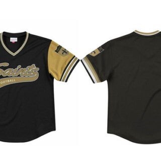 Men's New Orleans Saints Black Mitchell & Ness T-Shirt