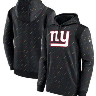 Men's New York Giants 2021 Charcoal Crucial Catch Therma Pullover Hoodie