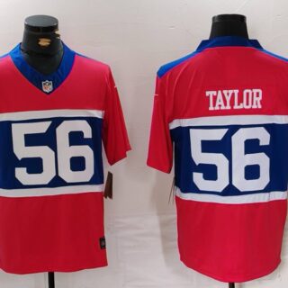 Men's New York Giants #56 Lawrence Taylor Century Red Alternate Vapor F.U.S.E. Limited Stitched Football Jersey