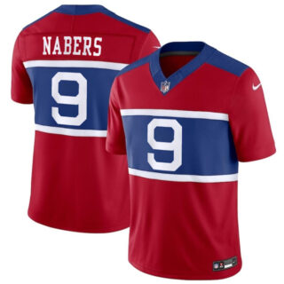 Men's New York Giants #9 Malik Nabers Century Red Alternate Vapor F.U.S.E. Limited Stitched Football Jersey