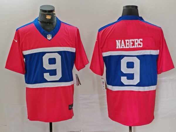 Men's New York Giants #9 Malik Nabers Century Red Alternate Vapor F.U.S.E. Limited Stitched Football Jersey