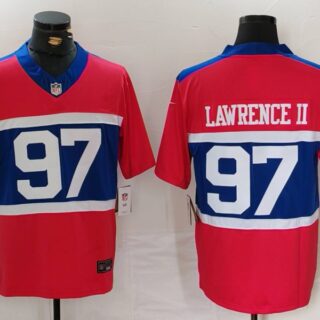 Men's New York Giants #97 Dexter Lawrence II Century Red Alternate Vapor F.U.S.E. Limited Stitched Football Jersey