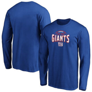 Men's New York Giants Royal Clamp Down Long Sleeve T-Shirt