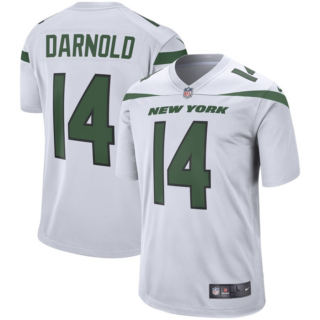 Men's New York Jets #14 Sam Darnold White Player Game Jersey
