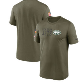 Men's New York Jets Olive 2022 Salute To Service Legend Team T-Shirt