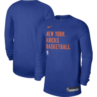 Men's New York Knicks Blue 2023 24 Legend On-Court Practice Long Sleeve T-Shirt