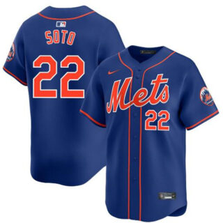 Men's New York Mets #22 Juan Soto Royal 2024 Alternate Limited Stitched Baseball Jersey