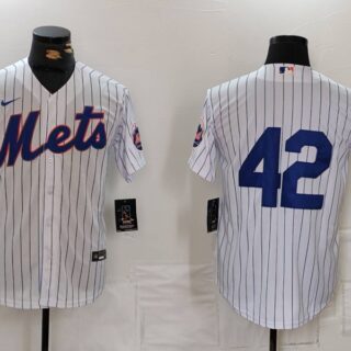 Men's New York Mets #42 Jackie Robinson White Cool Base Stitched Baseball Jersey
