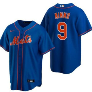 Men's New York Mets #9 Brandon Nimmo Royal Cool Base Stitched Baseball Jersey
