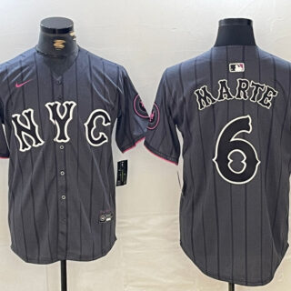 Men's New York Mets Graphite 2024 City Connect Limited Stitched Baseball Jerseys