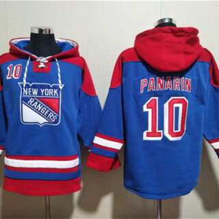 Men's New York Rangers #10 Artemi Panarin Blue Ageless Must-Have Lace-Up Pullover Hoodie