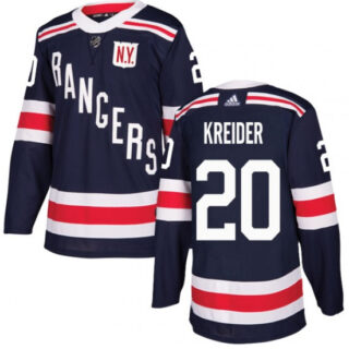 Men's New York Rangers #20 Chris Kreider 2021 Navy Reverse Retro Stitched Jersey