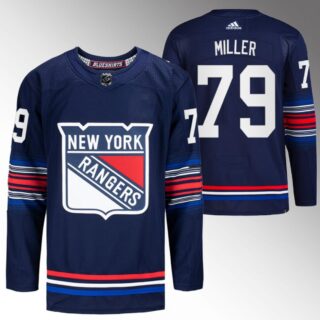 Men's New York Rangers #79 K'Andre Miller Navy Stitched Jersey