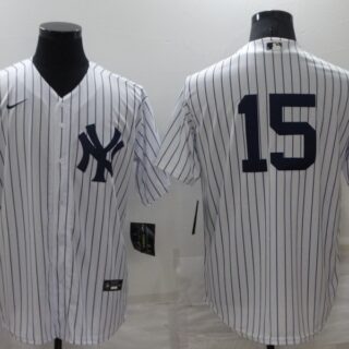 Men's New York Yankees #15 Thurman Munson White Cool Base Stitched Baseball Jersey