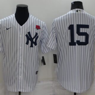 Men's New York Yankees #15 Thurman Munson White Cool Base Stitched Baseball Jersey