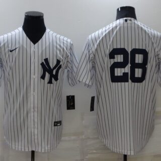 Men's New York Yankees #28 Josh Donaldson White Cool Base Stitched Baseball Jersey