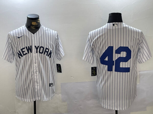 Men's New York Yankees #42 Jackie Robinson White Cool Base Stitched Jerseys