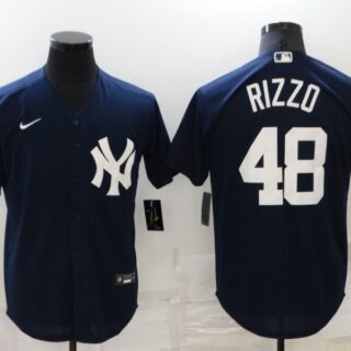 Men's New York Yankees #48 Anthony Rizzo Navy Cool Base Stitched Baseball Jersey