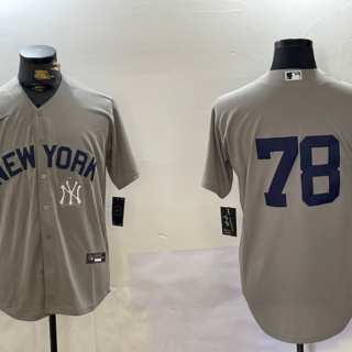 Men's New York Yankees #78 Kellin Deglan Grey Cool Base Stitched Baseball Jerseys