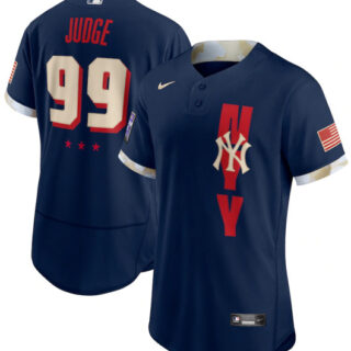 Men's New York Yankees #99 Aaron Judge Nike Navy 2021 MLB All-Star Game Authentic Player Jersey