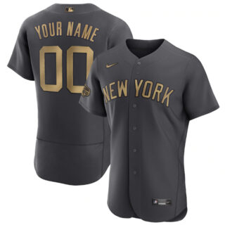 Men's New York Yankees Active Player Custom 2022 All-Star Charcoal Flex Base Stitched Baseball Jersey