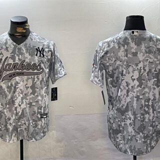 Men's New York Yankees Blank 2024 Arctic Camo Stitched Baseball Jersey