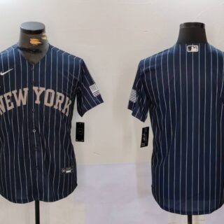 Men's New York Yankees Navy Team blank Cool Base Stitched Baseball Jerseys
