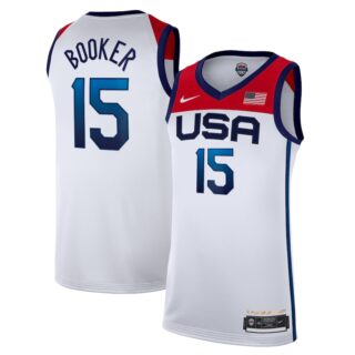 Men's Nike Devin Booker White USA Basketball 2020 Summer Olympics Player Jersey