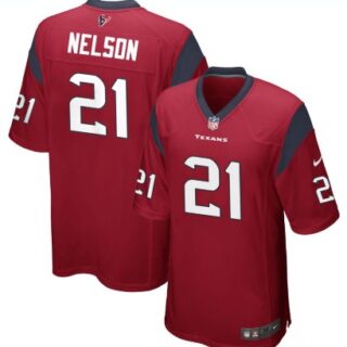 Men's Nike Houston Texans #21 Steven Nelson Red Vapor Limited Jersey