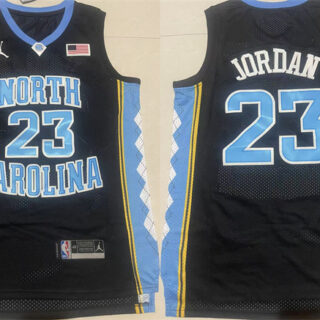 Men's North Carolina Tar Heels #23 Michael Jordan Black Stitched Jersey