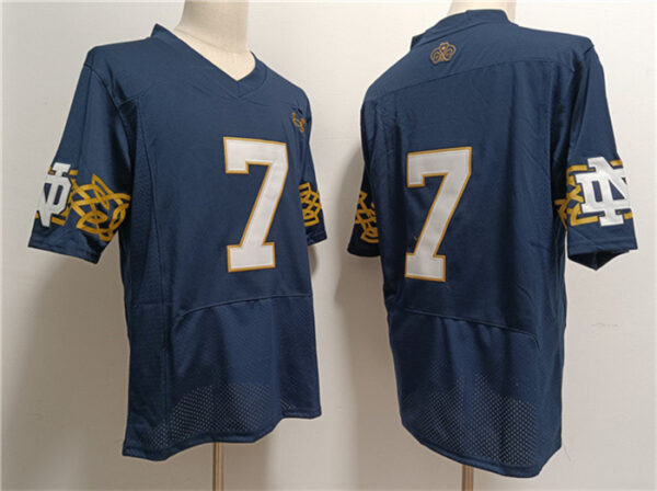 Men's Notre Dame Fighting Irish #7 Audric Estime Navy Limited Stitched Jersey