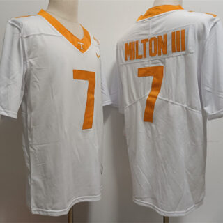 Men's Notre Tennessee Volunteers #7 Joe Milton III White Stitched Jersey