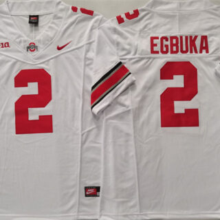 Men's Ohio State Buckeyes #2 Emeka Egbuka White F.U.S.E. Limited Stitched Jersey