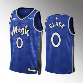 Men's Orlando Magic #0 Anthony Black Blue 2023 24 Classic Edition Stitched Basketball Jersey