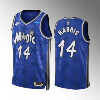 Men's Orlando Magic #14 Gary Harris Blue 2023 24 Classic Edition Stitched Basketball Jersey