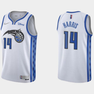 Men's Orlando Magic #14 Gary Harris White Stitched Swingman Jersey