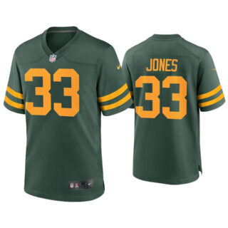 Men's Packers #33 Aaron Jones Green Alternate Limited Jersey