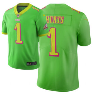 Men's Philadelphia Eagles #1 Jalen Hurts Green City Edition Vapor Limited Jersey